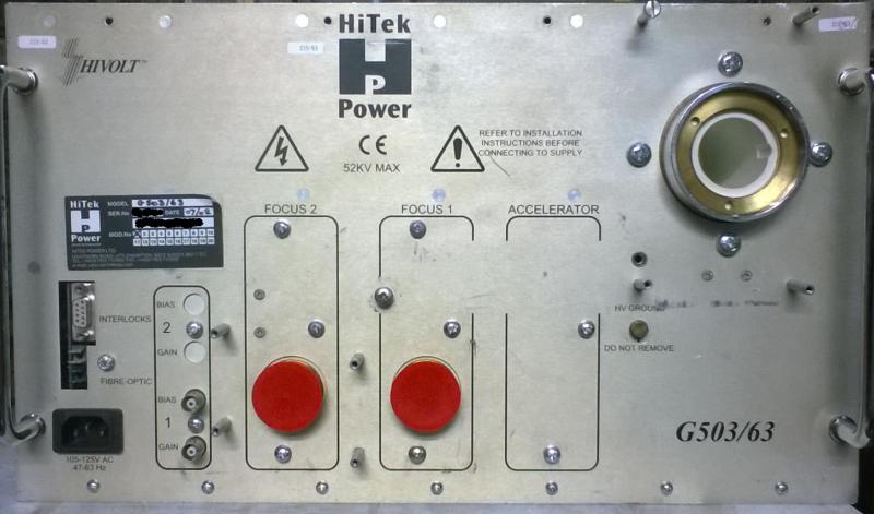 HiTek HighVolt G503/63 50kV Focused Ion Beam 30kV FIB High Voltage Power Supply