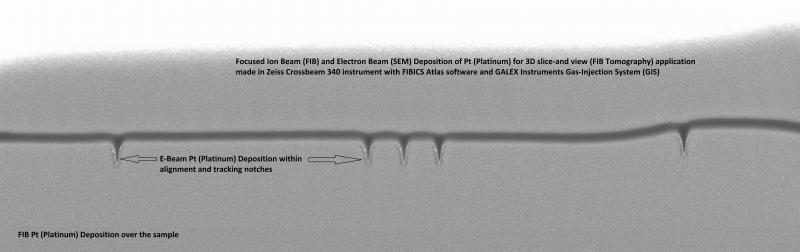GALEX GIS FIB SEM Ion Electron Beam Induced Deposition Platinum Gas Injector